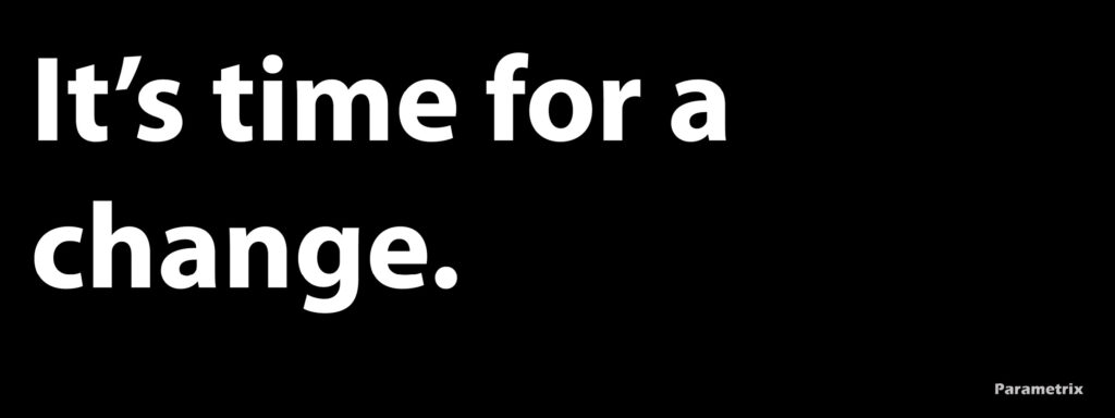 Black photo with white text