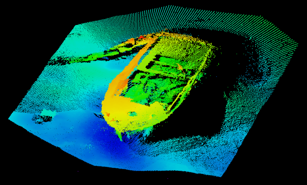 Bathymetry-IBR Program sunken boat