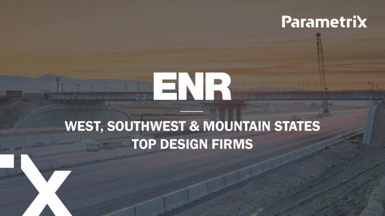 An image of a highway in the background with text "ENR West, Southwest & Mountain States Top Design Firms"