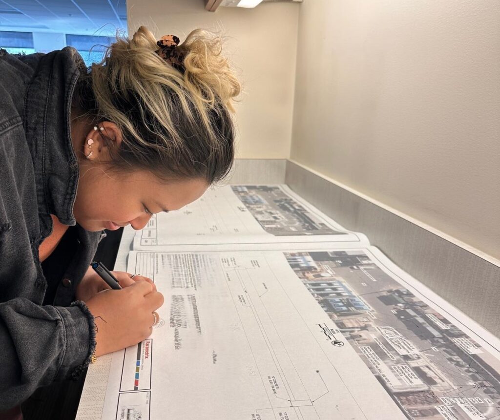 A person signing a document