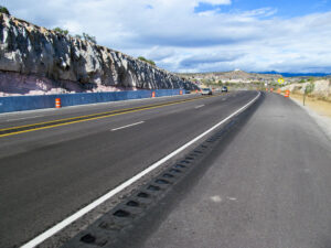 A steep incline with a rocky cliff